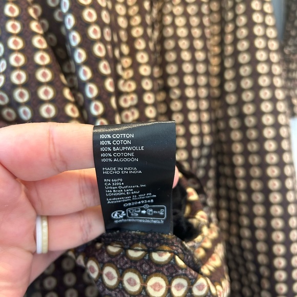 Free People Star Dip Tiered Smocked Button Front Cotton Dress - Picture 4 of 8